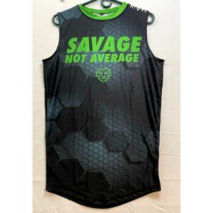 Rivel Athletic Basketball jersey tank shirt mens large savage not average black